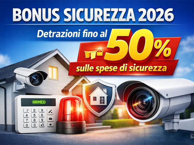 Bonus Sicurezza 2026: detrazione fiscale per allarme, antifurto e videosorveglianza